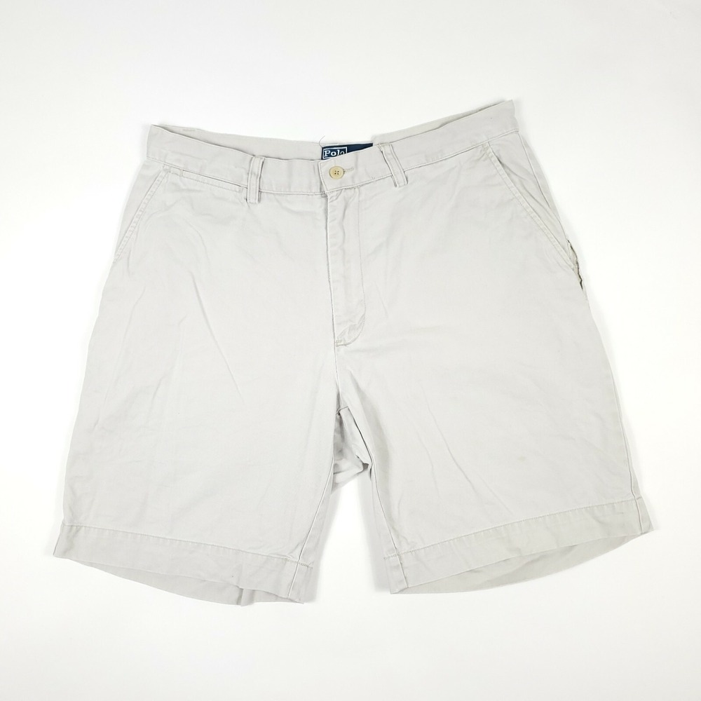 Polo Ralph Lauren Prospect Flat Front Chinos Shorts Mens Size  33 DAMAGED
